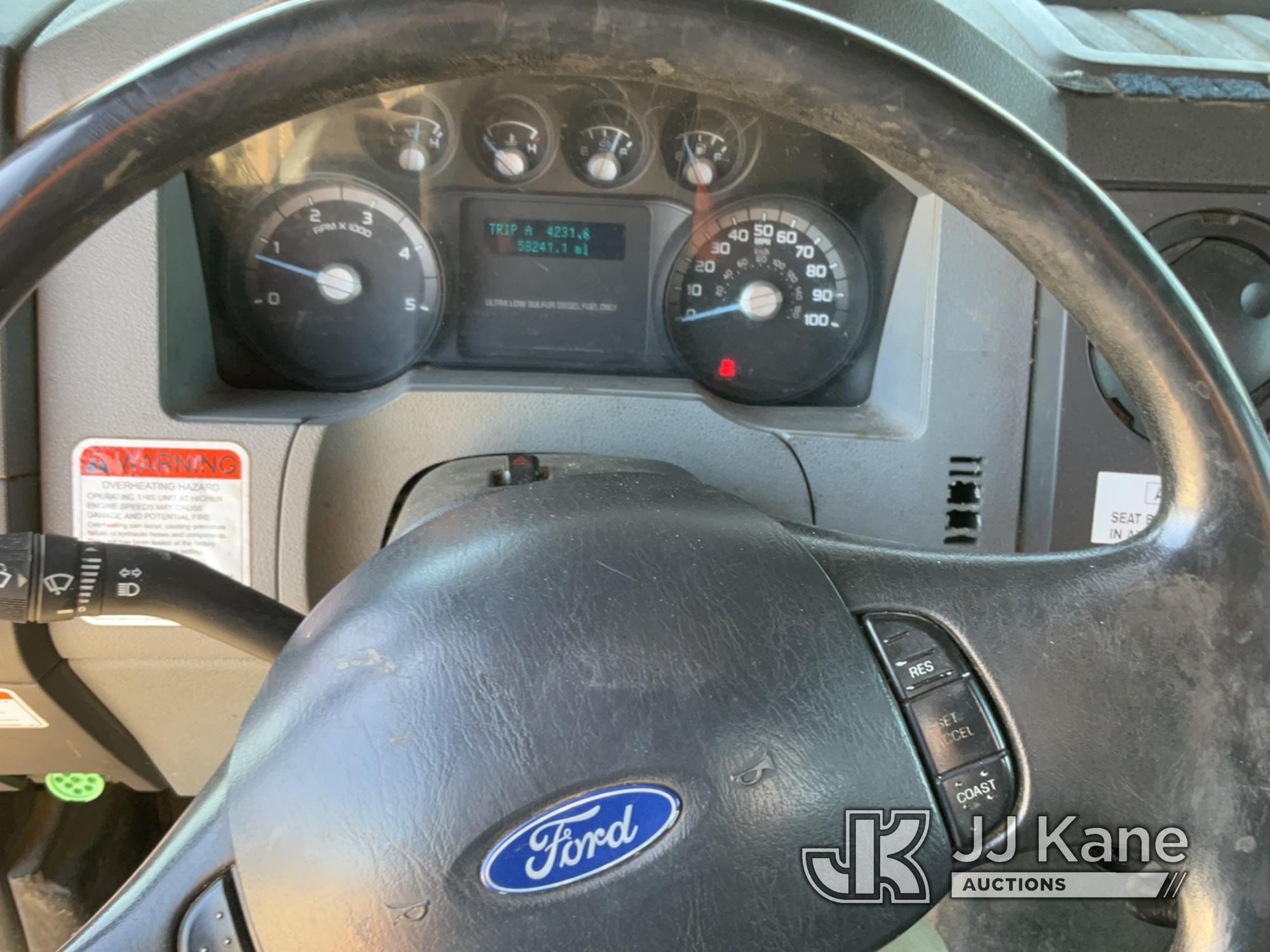 (Charlotte, MI) Altec LR756, Over-Center Bucket Truck mounted behind cab on 2013 Ford F750 Chipper D