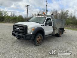 (Fort Wayne, IN) 2012 Ford F450 4x4 Flatbed Truck Runs & Moves