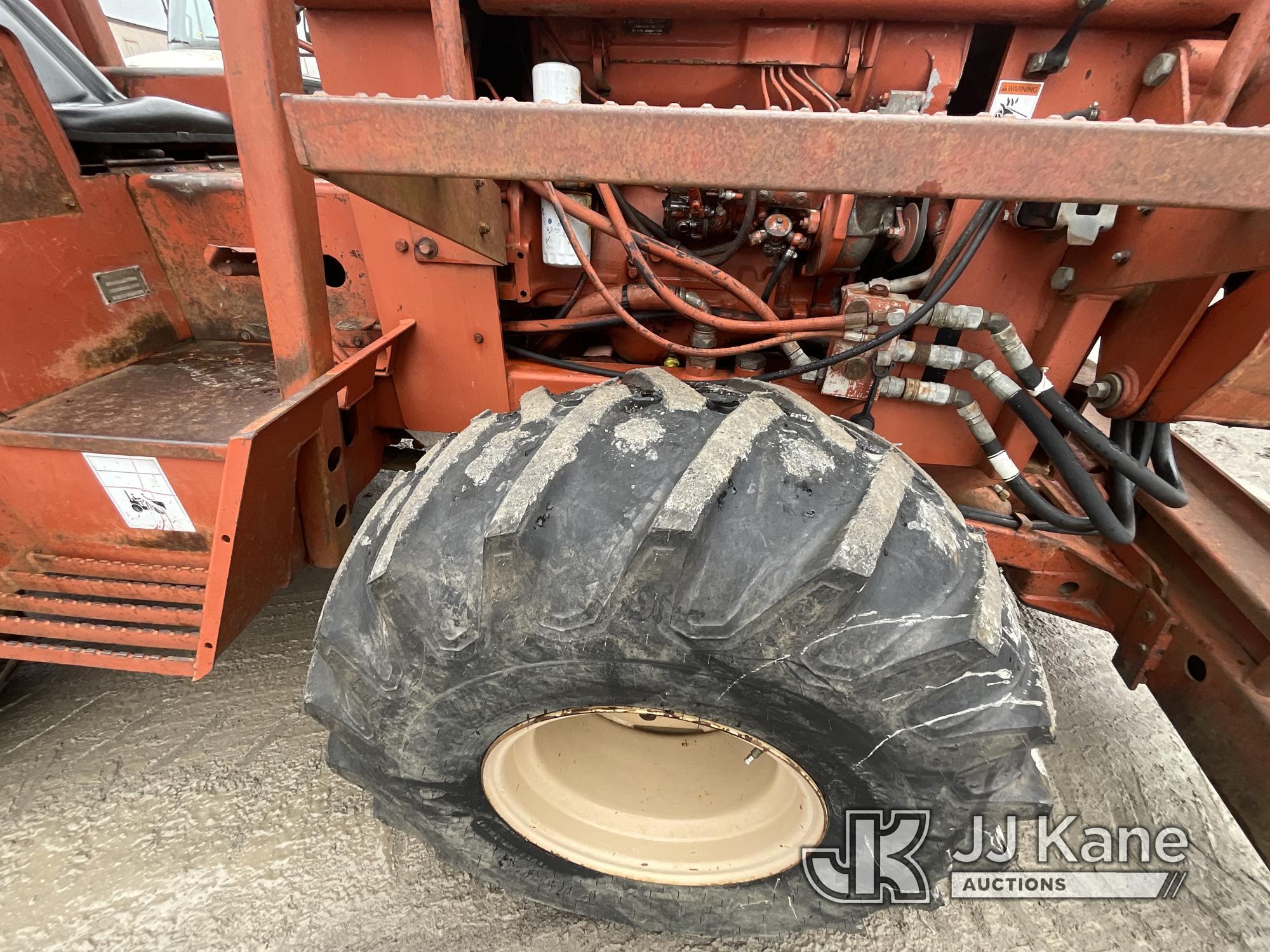 (Rome, NY) Ditch Witch 7510 Rubber Tired Combo Cable Plow/Trencher Runs Moves & Operates, Rust Damag