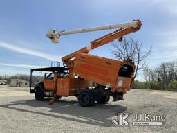 (Fort Wayne, IN) Altec LR756, Over-Center Bucket Truck mounted behind cab on 2013 Ford F750 Chipper