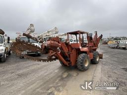 (Rome, NY) Ditch Witch 7510 Rubber Tired Combo Cable Plow/Trencher Runs Moves & Operates, Rust Damag