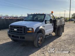 (Charlotte, MI) 2005 Ford F550 Flatbed Truck Runs, Moves, Rust