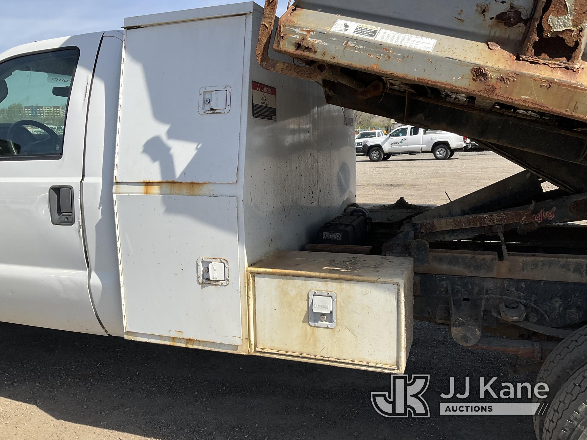 (Plymouth Meeting, PA) 2008 Ford F450 4x4 Dump Truck Runs Moves & Dump Operates, Body & Rust Damage,