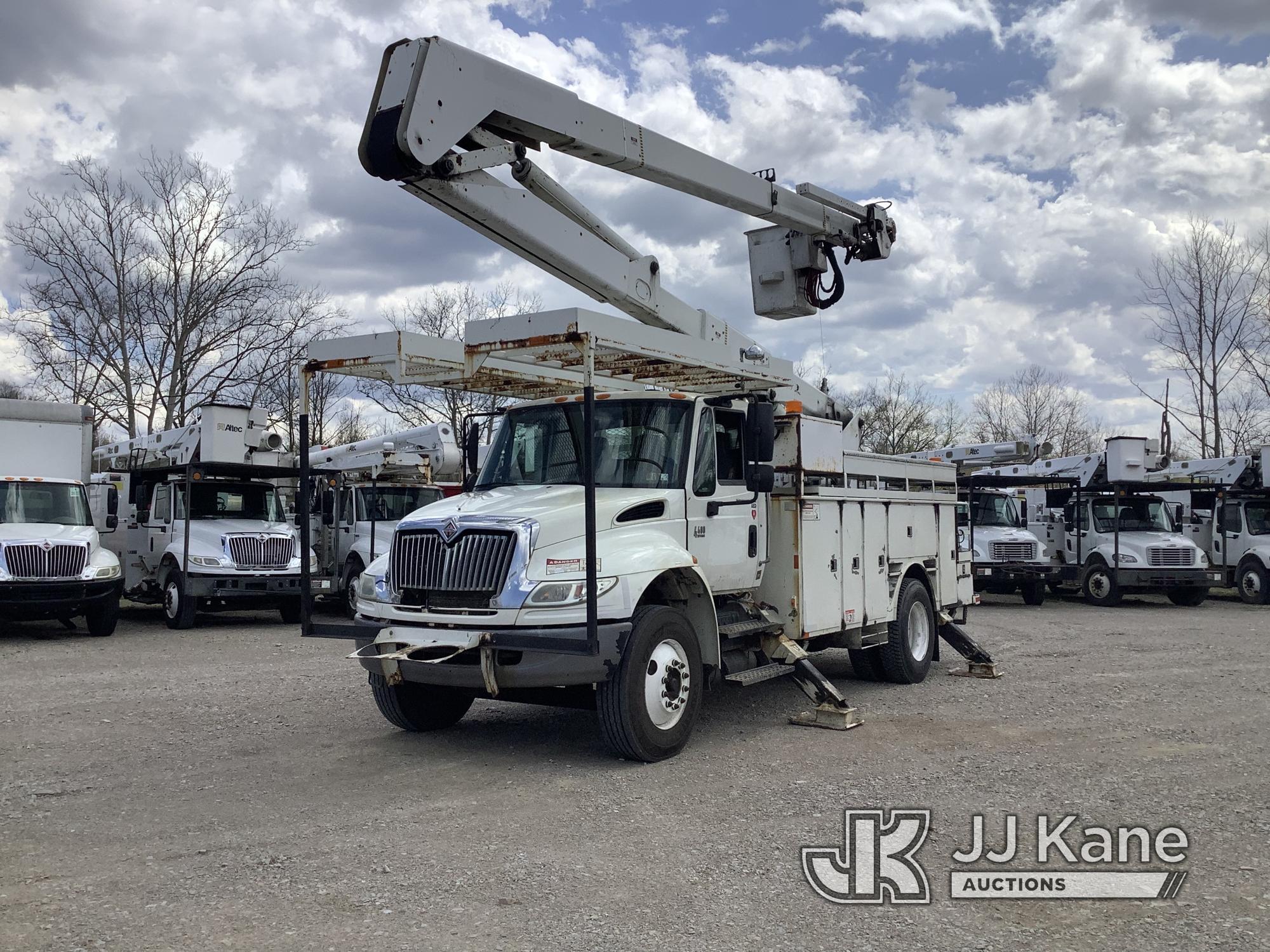 (Smock, PA) Lift-All LOM15-55-1S, Articulating & Telescopic Material Handling Bucket Truck rear moun