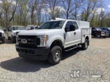 (Smock, PA) 2017 Ford F250 4x4 Extended-Cab Enclosed Service Truck Runs & Moves, Engine Noise, Drive