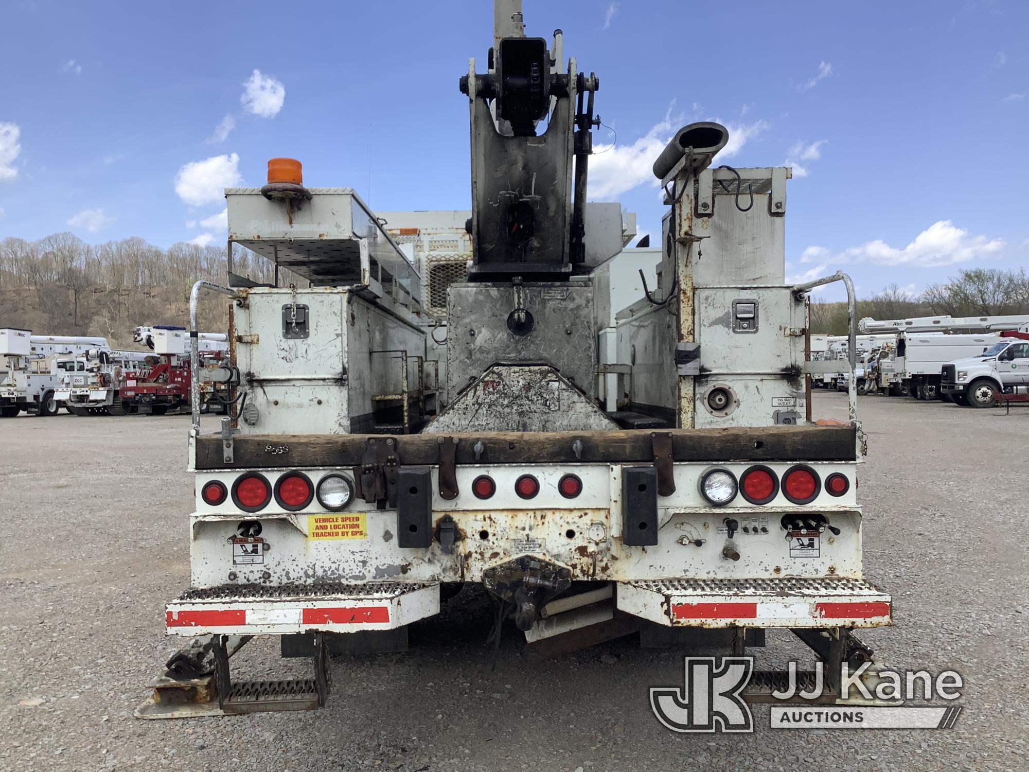 (Smock, PA) Lift-All LOM15-55-1S, Articulating & Telescopic Material Handling Bucket Truck rear moun