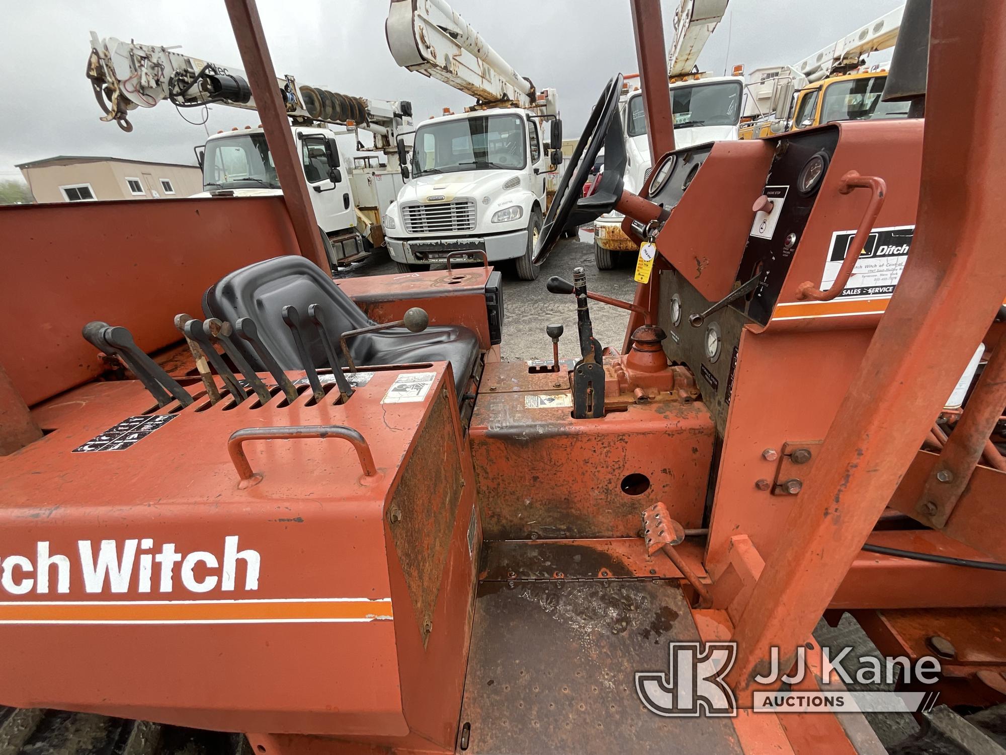 (Rome, NY) Ditch Witch 7510 Rubber Tired Combo Cable Plow/Trencher Runs Moves & Operates, Rust Damag