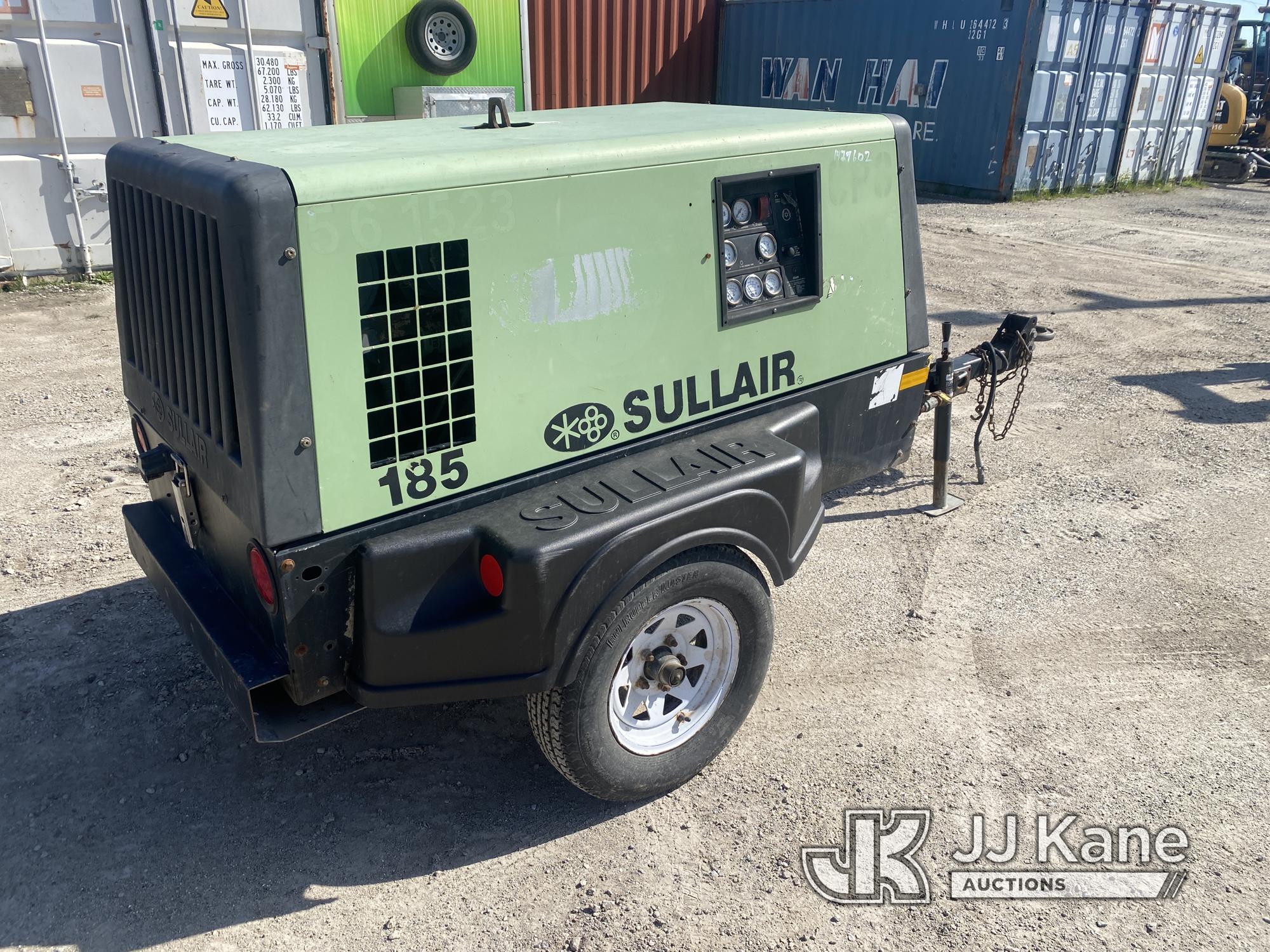 (University Park, IL) 2015 Sullair 185-DLQ-CAT 185 CFM Portable Air Compressor, trailer mtd No Title