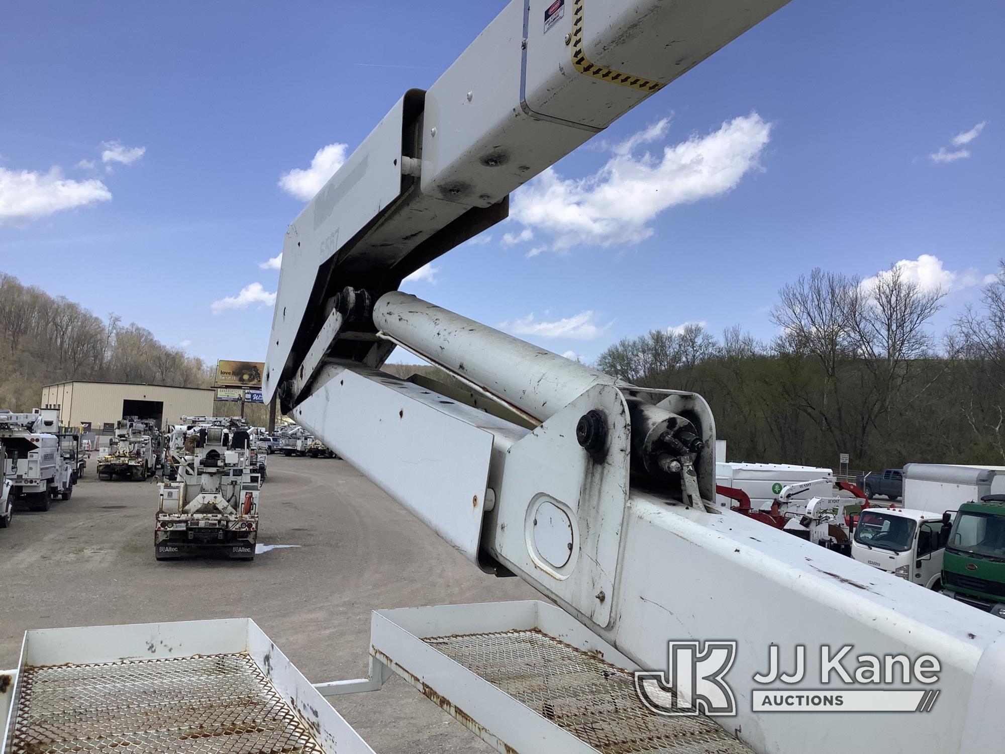 (Smock, PA) Lift-All LOM15-55-1S, Articulating & Telescopic Material Handling Bucket Truck rear moun