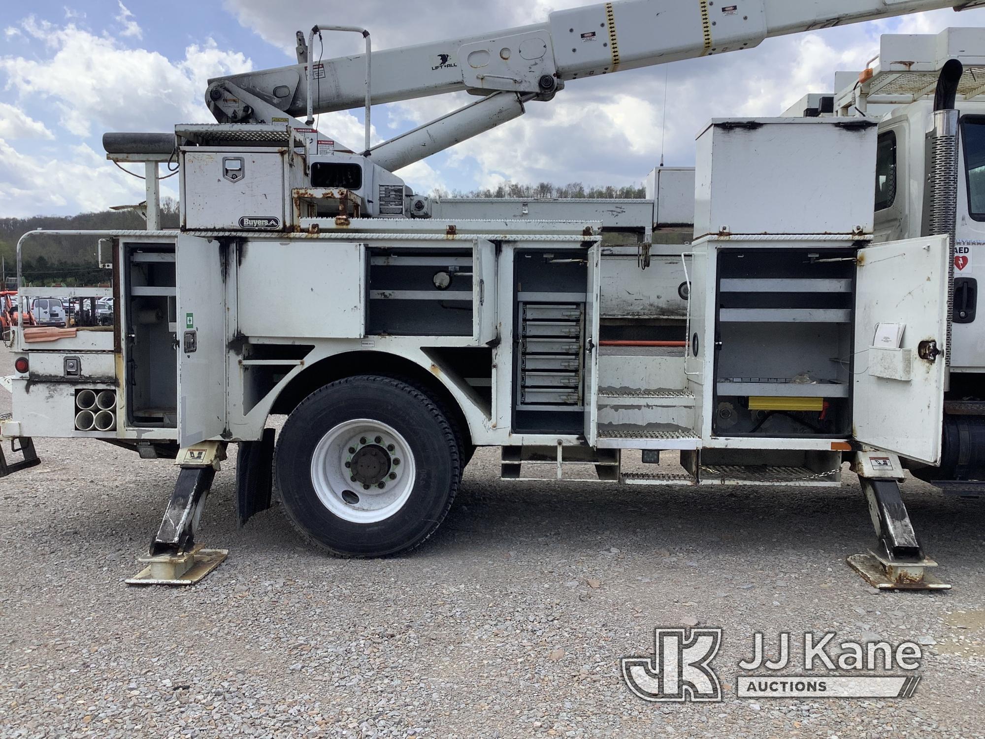 (Smock, PA) Lift-All LOM15-55-1S, Articulating & Telescopic Material Handling Bucket Truck rear moun