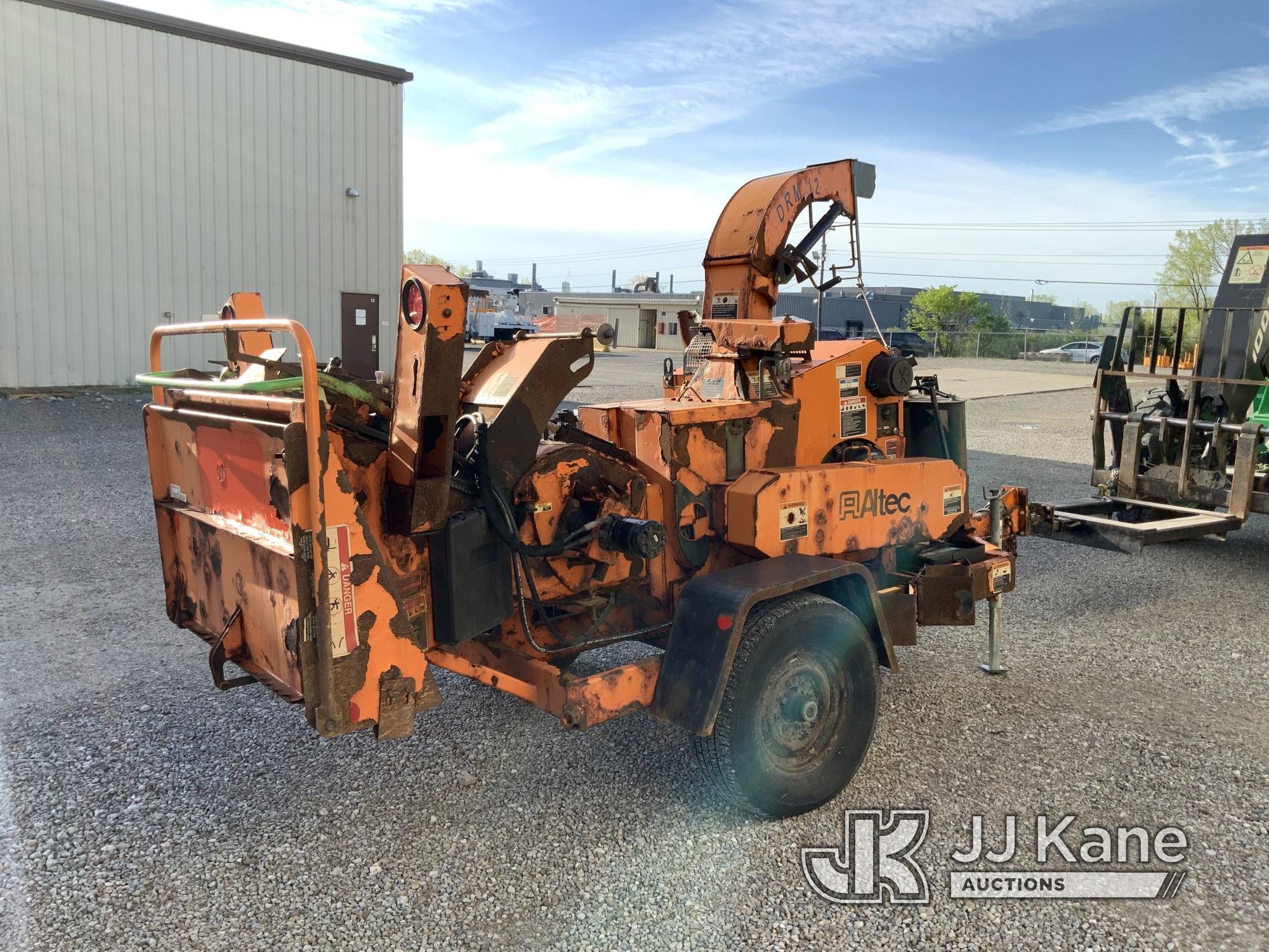 (Fort Wayne, IN) 2015 Altec DRM12 Chipper (12in Drum), trailer mtd. Not Running, Condition Unknown,