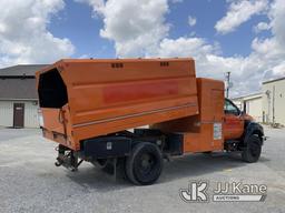 (Fort Wayne, IN) 2013 Ford F750 Chipper Dump Truck Runs, Moves & Operates) (PTO Cable Partially Seiz