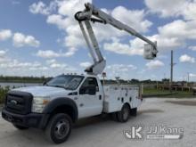 Altec AT37G, Bucket Truck mounted behind cab on 2015 Ford F550 4x4 Flatbed/Utility Truck Runs & Move
