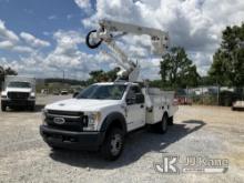 Altec AT40G, Articulating & Telescopic Bucket mounted behind cab on 2017 Ford F550 Service Truck Run