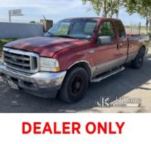 2003 Ford F250 Pickup Truck Runs & Moves, Shift Indicator Broken