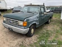 (Joplin, MO) 1990 Ford F150 Pickup Truck Runs & Barely Moves) (Jump to Start, Dies When Pump pack is