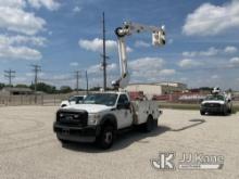 Altec AT37G, Articulating & Telescopic Bucket mounted behind cab on 2012 Ford F450 4x4 Service Truck