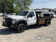 2015 Ford F550 4x4 Flatbed/Service Truck Runs & Moves