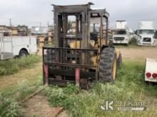 1999 Eagle Pitcher RT80 Rough Terrain Forklift Broken key cylinder, unable to verify condition