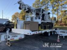 Altec DL42-TR, Digger Derrick rear mounted on 2007 IHI IC50 All-Terrain Track Machine, trailer from 