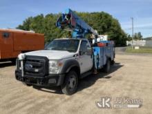 HiRanger LT38, Articulating & Telescopic Bucket Truck mounted behind cab on 2011 Ford F550 4x4 Servi