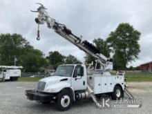 Altec DM47B-TR, Digger Derrick rear mounted on 2019 International 4300 Utility Truck Runs, Moves, Up