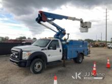 HiRanger LT38, Articulating & Telescopic Bucket Truck mounted behind cab on 2015 Ford F550 4x4 Servi