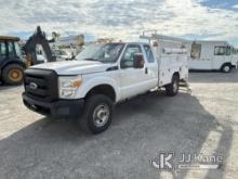 2011 Ford F350 4x4 Extended-Cab Service Truck Runs & Moves, Body & Rust Damage, Liftgate Operates