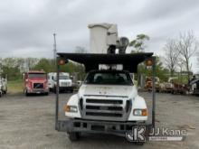 (Ashland, OH) Altec LR760E70, Over-Center Elevator Bucket Truck mounted behind cab on 2013 Ford F750