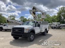 Altec AT235, Articulating & Telescopic Non-Insulated Bucket Truck mounted behind cab on 2011 Ford F4