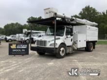 (Smock, PA) Altec LR760-E70, Over-Center Elevator Bucket Truck mounted behind cab on 2014 Freightlin