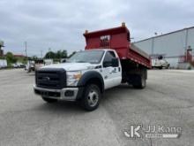 2013 Ford F550 Dump Truck Runs, Moves & Operates) (Rust & Body Damage