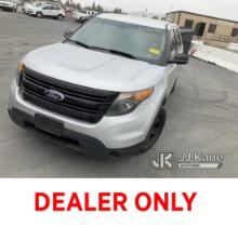 2014 Ford Explorer AWD Police Interceptor Sport Utility Vehicle Runs & Moves, Paint Damage, Has Open