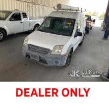 2012 Ford Transit Connect Cargo Van Runs & Moves, Minor Crack In Windsheild, Paint Damage , Bad Char
