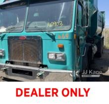 2006 Peterbilt 320 Side Load Recycling Truck, Pete 3 Axle Side Loader Dealer Only, Axle Removed, Bat
