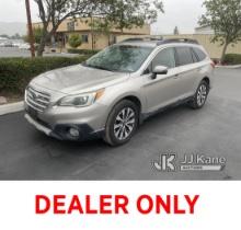 2017 Subaru Outback 4-Door Sport Utility Vehicle Runs, Transmission Slips, Must Be Towed
