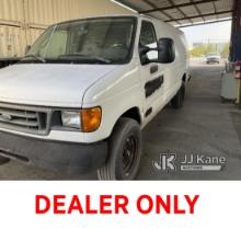 2007 Ford Econoline Extended Cargo Van Run, Moves, Abs Light Is On