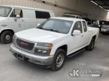 2012 GMC Canyon Extended-Cab Pickup Truck Runs & Moves, Body Damage