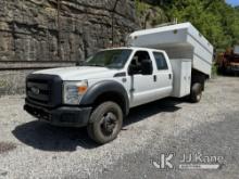(Hanover, WV) 2015 Ford F550 4x4 Chipper Dump Truck Runs & Dump Bed Operates) (Does Not Move, Missin