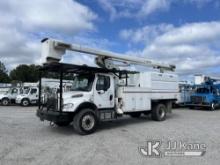 (Chester, VA) Terex XT60-70, Over-Center Elevator Bucket Truck mounted behind cab on 2014 Freightlin