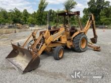 (Verona, KY) 1986 Case 580 Super E Tractor Loader Backhoe Runs, Moves & Operates) (Cracked Digging B