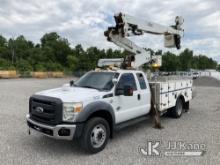 Altec AT40-MH, Articulating & Telescopic Material Handling Bucket Truck mounted behind cab on 2011 F