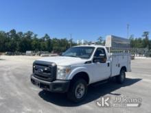 (Supply, NC) 2014 Ford F250 4x4 Service Truck, Co-Op Unit Runs & Moves) (Check Engine Light On) (Per
