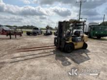 (Tampa, FL) 2000 Caterpillar DP30K Solid Tired Forklift, Electric Company Owned & Maintained. Runs,