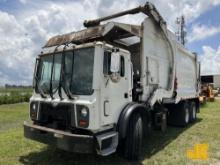 2016 Mack MRU613 Front Load T/A Trash Truck, (Municipality Owned) Runs & Moves) (Alarm Keeps Beeping