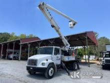 Altec LRV-55, Over-Center Bucket Truck center mounted on 2001 Freightliner FL70 Flatbed/Utility Truc