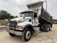 2005 Mack CV713 T/A Dump Truck Starts with a Jump, Runs and Moves, Dump Operates