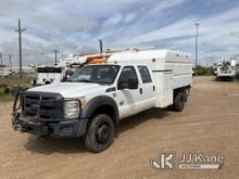2015 Ford F550 4x4 Crew Cab Chipper Dump Truck Runs & Moves) (Exhaust Fluid System Fault) (Seller St