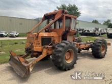 1980 Unknown Rubber Tired Skidder Runs, Moves) (Hard to Steer) (Seller States-Hydraulic steering ram