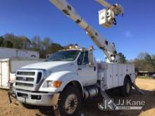 (Byram, MS) Altec AA755, Material Handling Bucket Truck rear mounted on 2013 Ford F750 Utility Truck